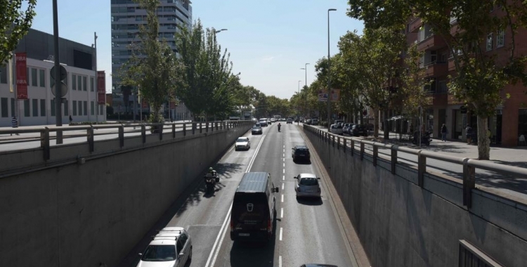 La Gran Via, un dels punts amb més contaminació atmosfèrica de la ciutat/ Roger Benet