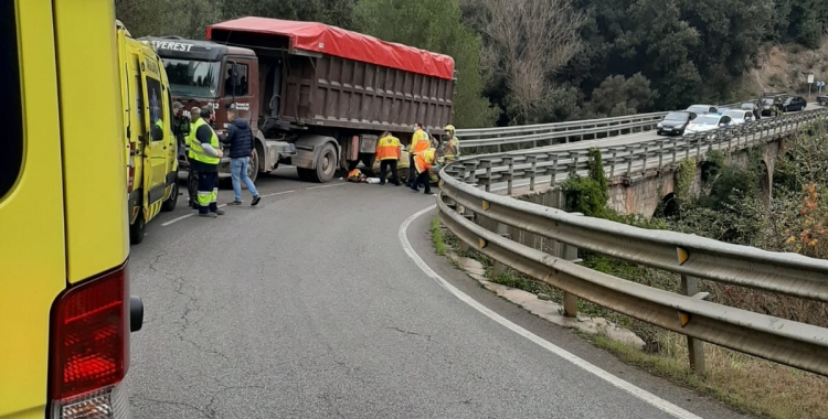 Imatge de l'accident a la C-1415b entre Terrassa i Castellar del Vallès | Anti-radar Catalunya
