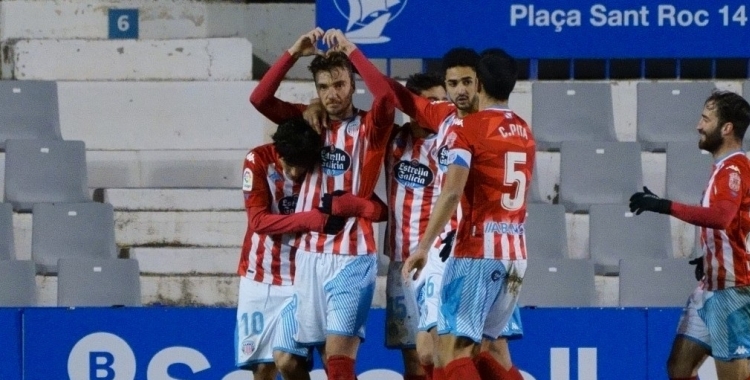 Barreiro celebra el gol de penal | CD Lugo