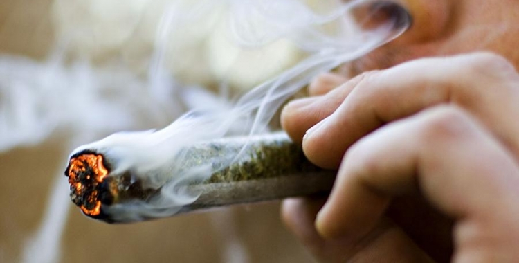 Imatge d'una cigarreta de cànnabis/ Cedida