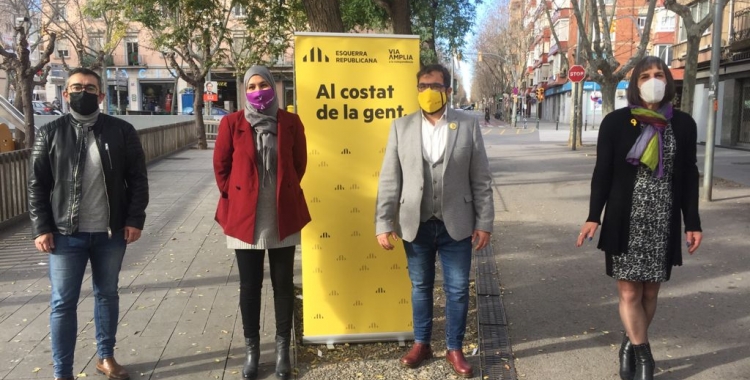 Els candidats d'ERC a la plaça de La Creu de Barberà | Ràdio Sabadell 