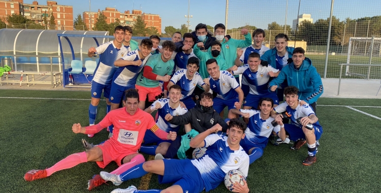 Felicitat en el vestidor arlequinat després de la maneta endossada a l'Stadium Casablanca | CESabadell