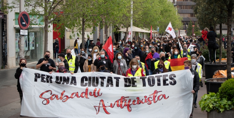 Manifestació d'aquest migdia a Sabadell | Roger Benet