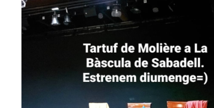 Carles Tricuera, actor: "A 'Tartuf', Molière denuncia la falsa devoció, la hipocresia" 
