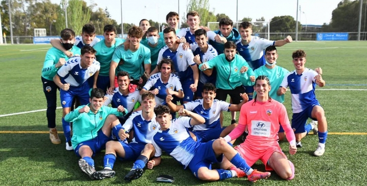 Foto d'equip de la victòria contra l'Espanyol | FutBaseCES