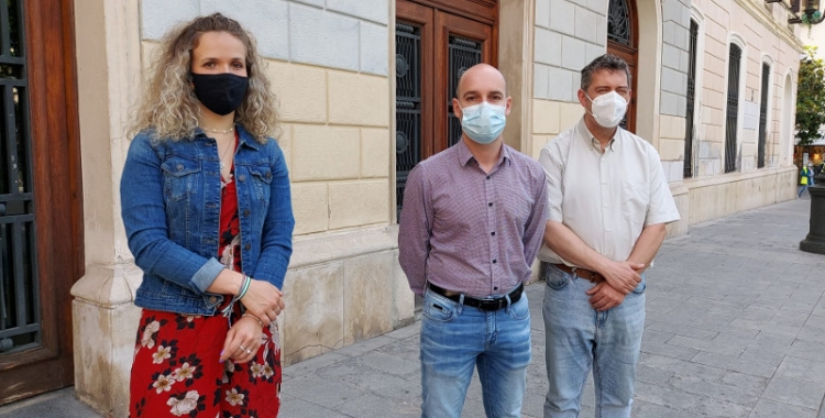 D'esquerra a dreta: Laura Casado, Adrián Hernández i José Luis Fernández | Núria García