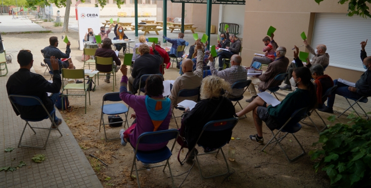 Un moment de l'Assemblea a l'Escola Pau Vila | Cedida