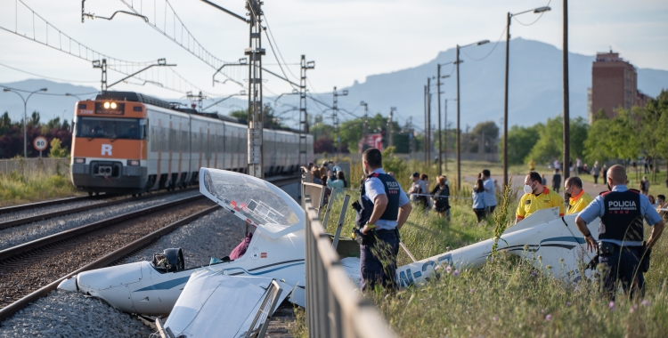 Imatges de l'aeronau accidentada a l'Aeroport de Sabadell | Ràdio Sabadell