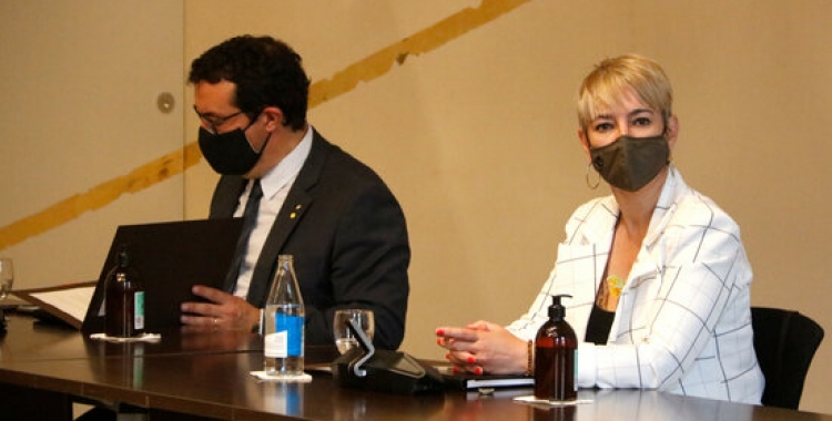 Xavier Bernadí i Lourdes Ciuró en la reunió del Consell Executiu | ACN
