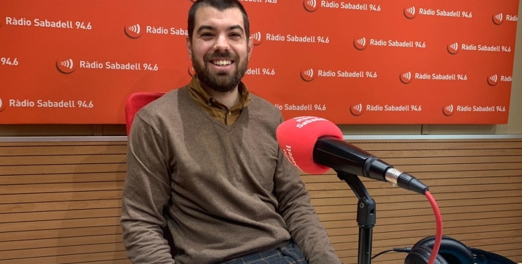 Joan Cuevas, als estudis de Ràdio Sabadell | Pere Gallifa