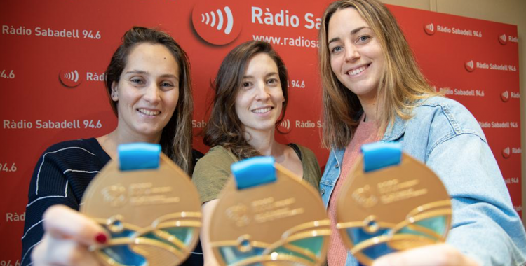 Forca, Ester i Garcia, en una visita a Ràdio Sabadell | Roger Benet