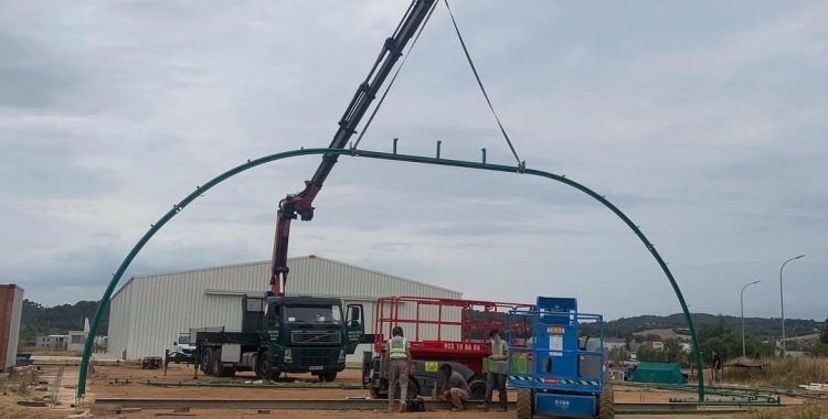 Muntatge del nou hangar Armengol | Fundació Parc Aeronàutic