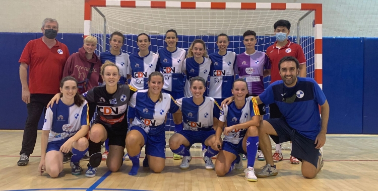 Plantilla 2021/22 en un dels amistosos de pretemporada | FS Sabadell Fem