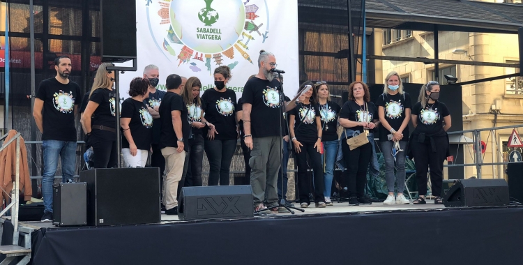 Els membres de Sabadell Viatgera durant la Rambla del Turisme | Cedida 