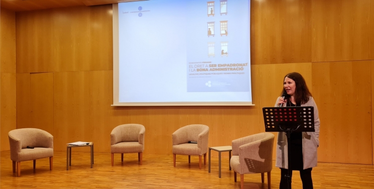 La síndica municipal, Eva Abellan, presentant la jornada | Cedida