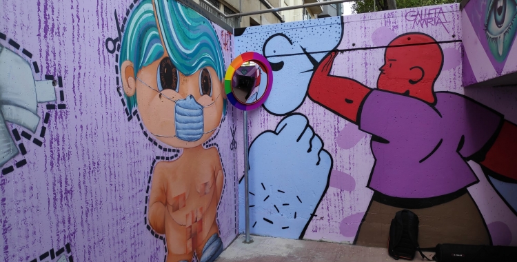 Nou grafit i miralls al túnel del carrer Taulí | Pau Duran