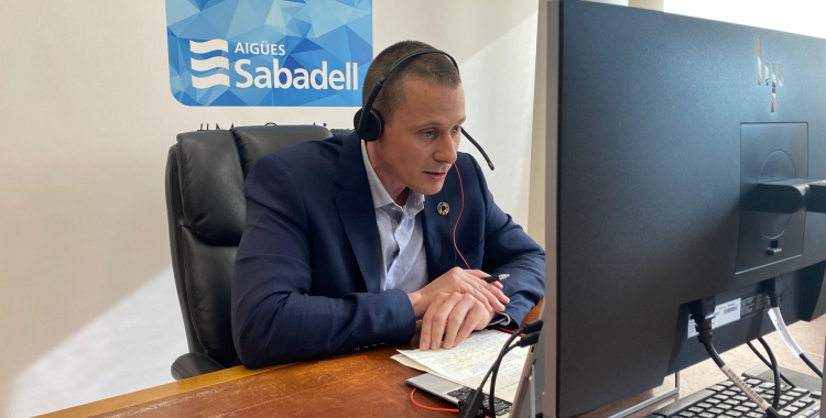  Xavier Cabanillas, Director General d’Aigües Sabadell, presentant el projecte | Cedida