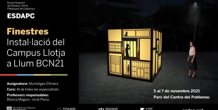 L'artista i professor Jordi Plana ens parla de 'Finestres' la instal·lació del Campus llotja a Llum BCN21