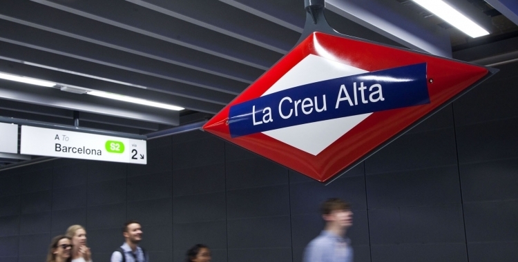 Imatge d'un cartell de l'estació de La Creu Alta dels Ferrocarrils | Roger Benet