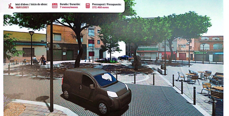 La plaça de la Fuensanta serà un espai central de Ca n'Oriac en 7 mesos