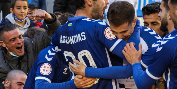 Alegria amb un dels dos gols anotats per Kaxe | CES