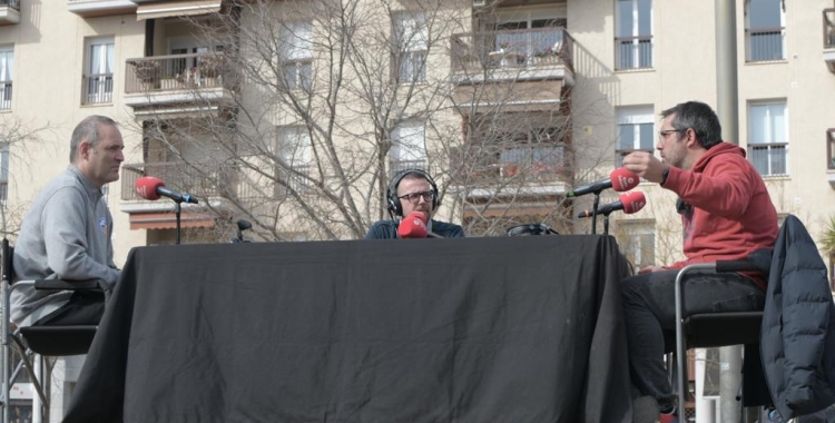 Agustí Forrellat i Albert Bosch a la plaça de la Creu Alta | Roger Benet