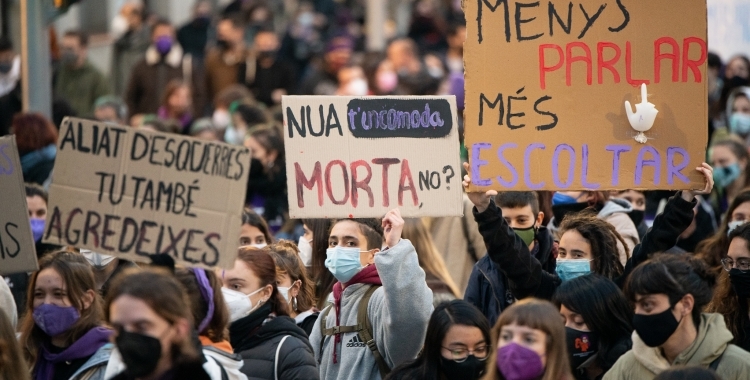 Imatge d'una concentració feminista