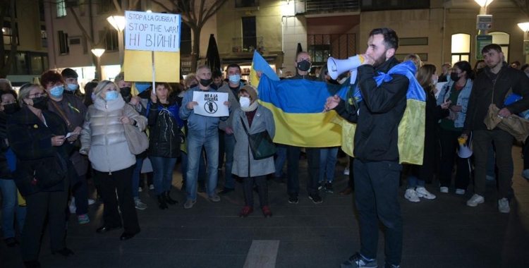 Manifestants ucraïnesos a Sant Roc