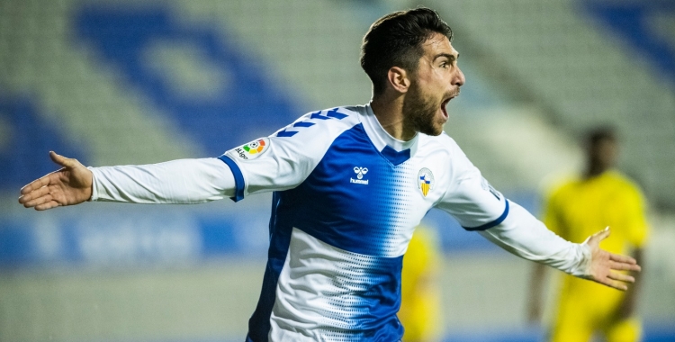 Juan Ibiza, celebrant el gol contra l'Alcorcón | CES