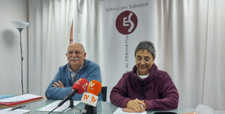 Isidre Soler i Margarita Massot, a la seu de l'Entesa/ Karen Madrid