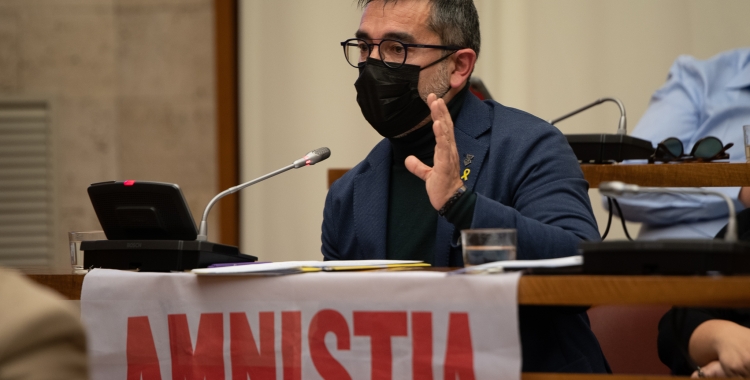 El portaveu d'ERC, Gabriel Fernández, ha defensat la moció | Roger Benet