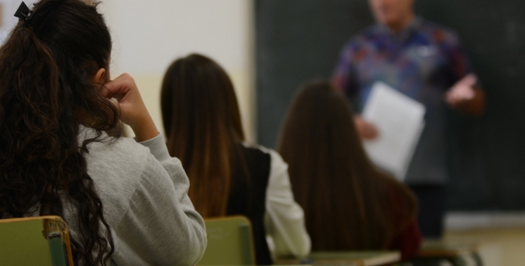 Una aula, on avui ja no es porten mascaretes