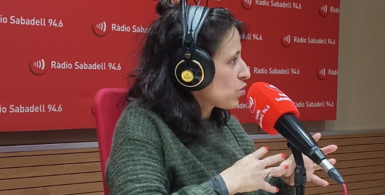 Roser Cabré-Verdiell, als estudis de Ràdio Sabadell