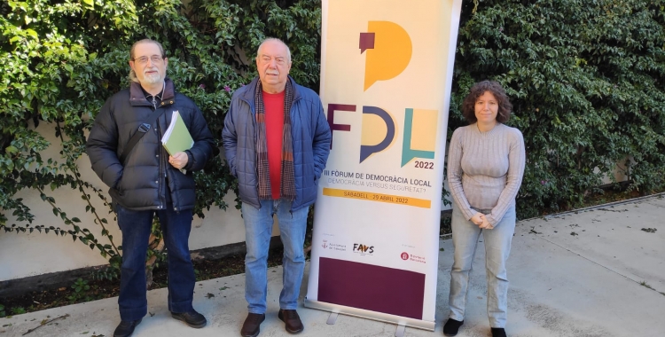Torguet, Navas i Morell, en la presentació de la 3a edició del Fòrum de Democràcia Local | Pau Duran