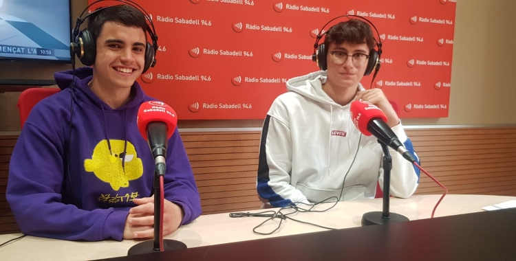  Cesc Anguera Llàcer i el Marçal Armengol Romero de l’Institut Pau Vila de Sabadell.
