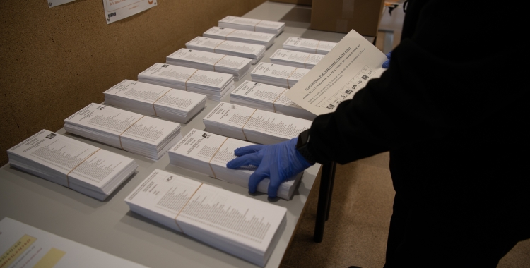 Una imatge d'uns comicis durant la pandèmia