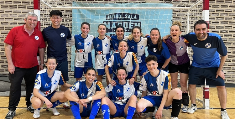 Celebració de la victòria davant el Santa Ana | @FSSabadellFem