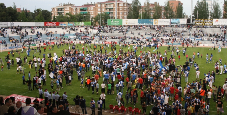 Invasió de camp després del 0-0 contra l'Alcoyano | Arxiu RS