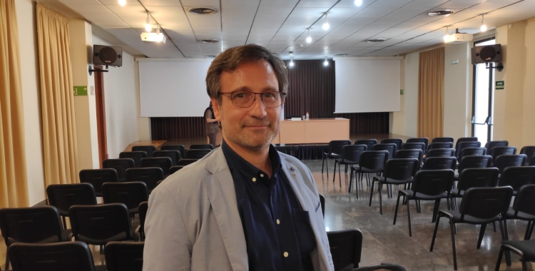 El secretari de Política Lingüística, Francesc Xavier Vila, al Casal Pere Quart | Pau Duran