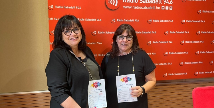 L'Isabel i la Montse, organitzadores de la Fira avui a l'estudi 