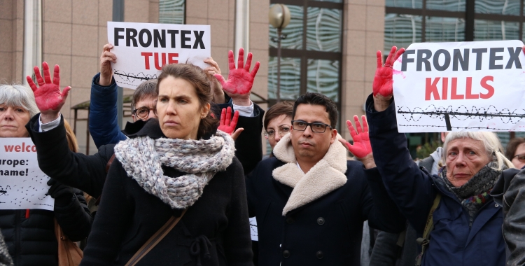 Protesta contra FRONTEX a Brussel·les | ACN