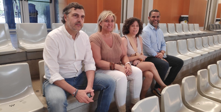 Miró, Reyes, Morell i Travieso, en la presentació de l'acord | Pau Duran
