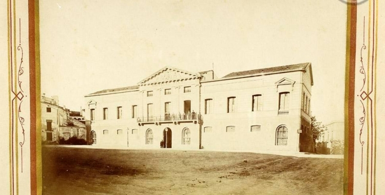 Imatge de la plaça Sant Roc l'any 1881 | Arxiu Històric de Sabadell