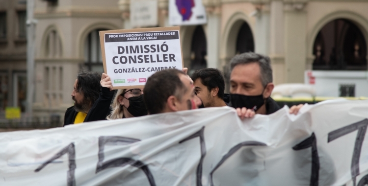 Docents manifestant-se a Sabadell | Roger Benet
