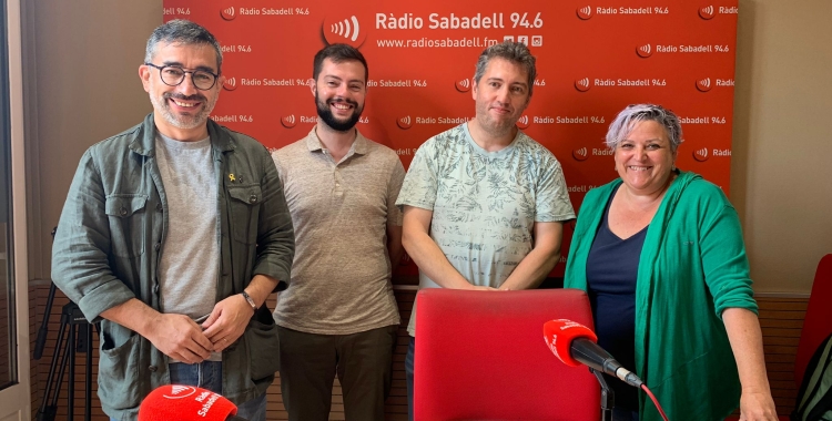 Els representants municipals als estudis de Ràdio Sabadell | Mireia Sans