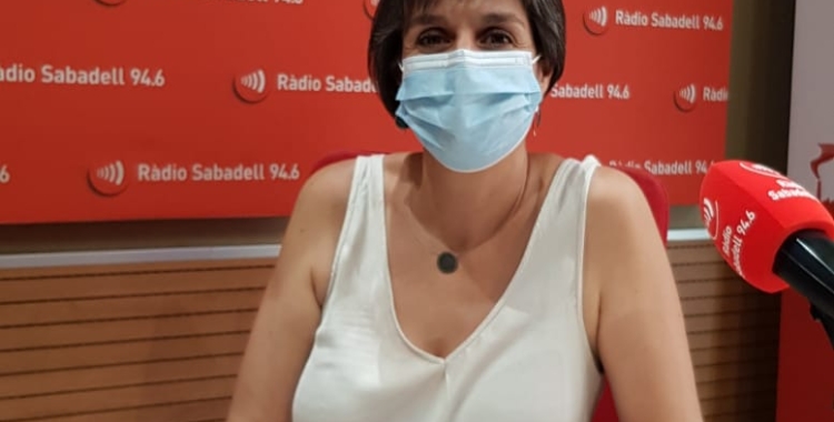 Auxi Gil, als estudis de Ràdio Sabadell