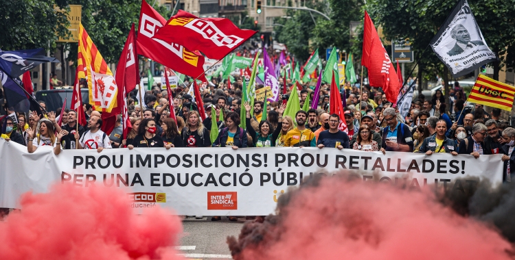 Els sindicats d'Educació han convocat l'última jornada de vaga d'aquest curs | ACN