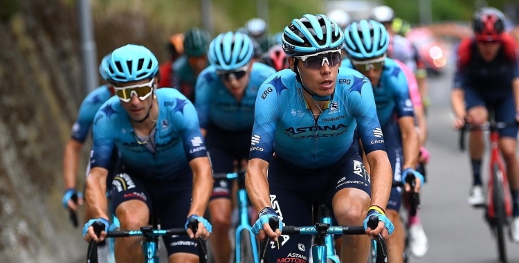 De la Cruz, en acció durant el Giro | Astana