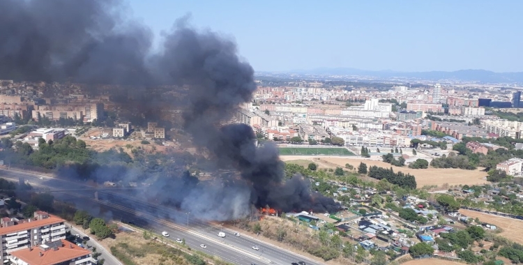 Imatge aèria de l'incendi | Bombers de la Generalitat