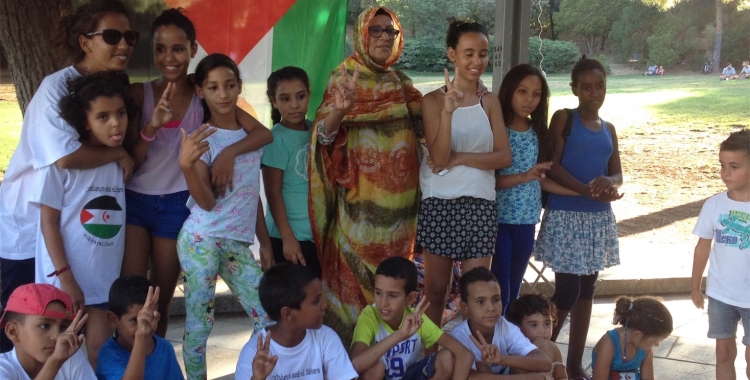 Un grup d'infants sahrauís durant una estada a Sabadell | Cedida